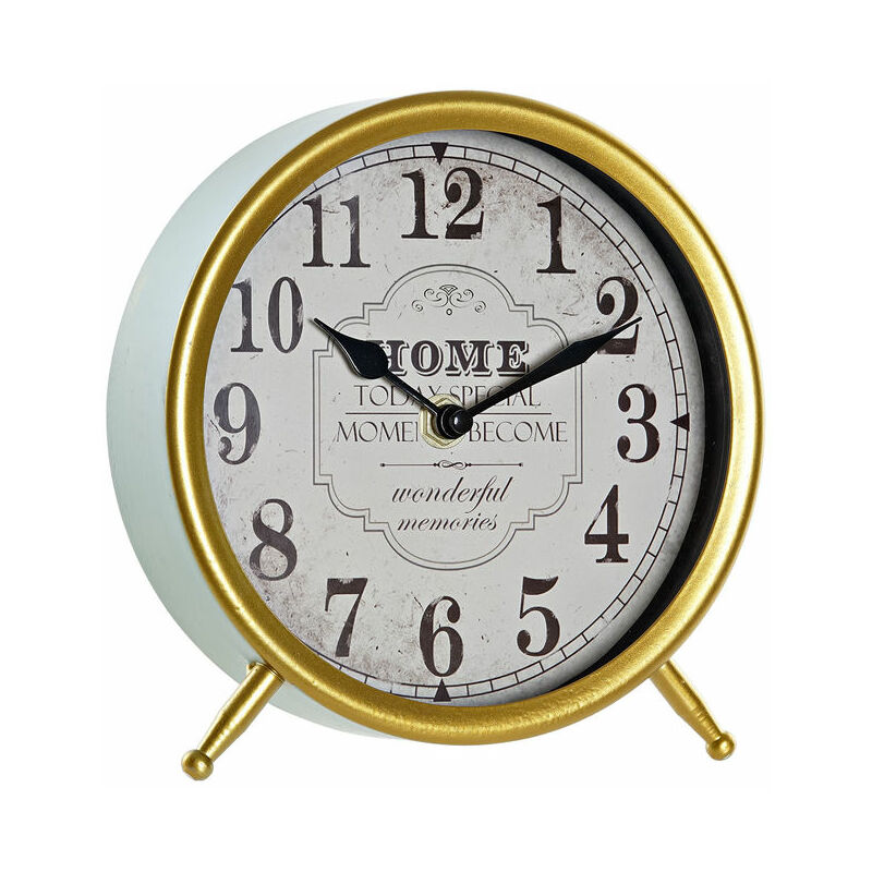 

Reloj de mesa dkd home decor turquesa metal dorado (16.5 x 4.2 x 17 cm) Rogal