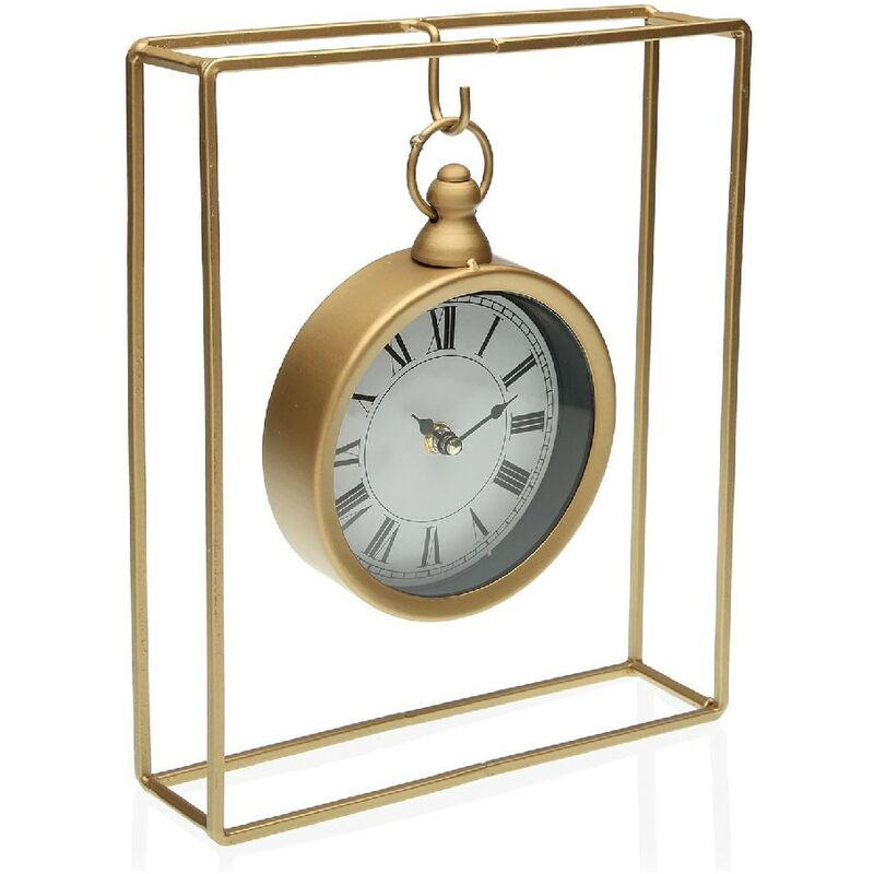 

Reloj de Mesa Dorado Metal (7 x 30 x 25 cm)