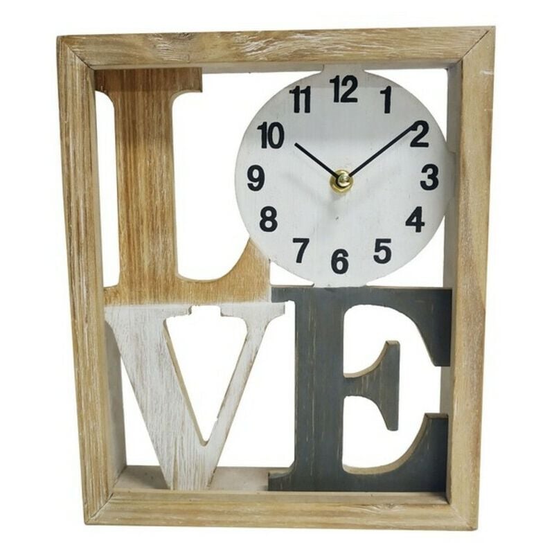 

Reloj de Mesa Metal Love Madera MDF (25 x 25 x 6 cm)