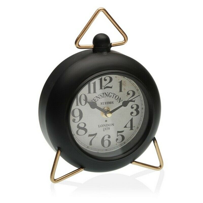 

Reloj de Mesa Redondo Negro Metal (3 x 21 x 15 cm)