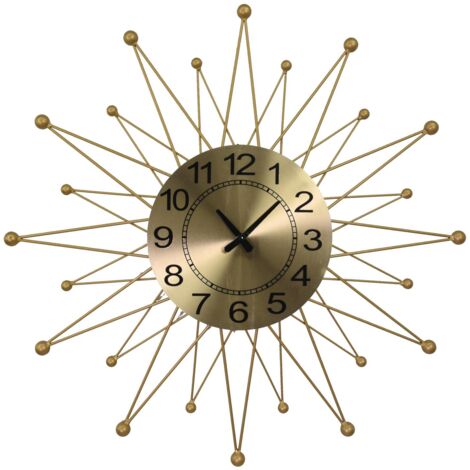 Reloj de metal dorado ø62,2x5,1 cm
