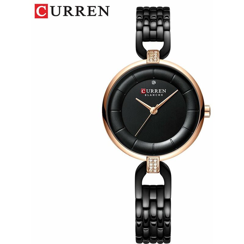 

Reloj de mujer Fahion Relojes multifuncionales a prueba de agua Reloj de cuarzo,Oro rosa y negro - Curren