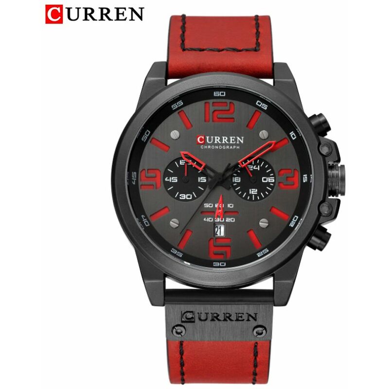 

Reloj de negocios Curren para hombre, reloj de pulsera de cuarzo resistente al agua con calendario, reloj de pulsera de cuarzo resistente al agua con