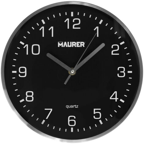 Reloj De Pared Ø 25 Cm Negro
