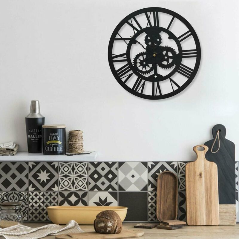 

Happyshopping - Reloj de pared acrilico negro 30 cm