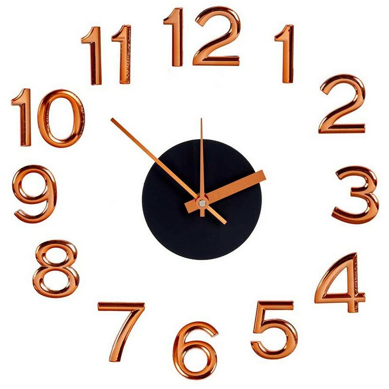 

Reloj de Pared Adhesivo Bronce ABS EVA (Ø 45 cm)