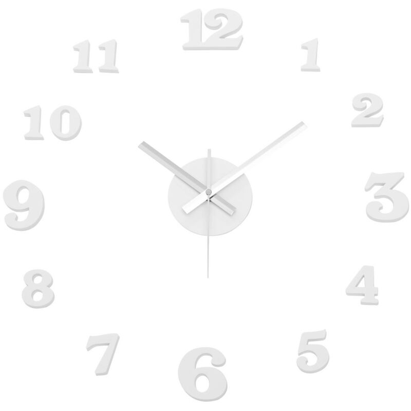 

Reloj de pared adhesivo moderno blanco de polipropileno de 60 cm