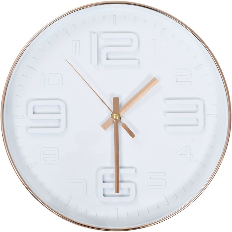 

Reloj de pared apariencia de cobre 30 cm - Blanco