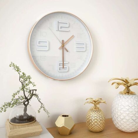 Reloj de pared apariencia de cobre 30 cm vidaXL