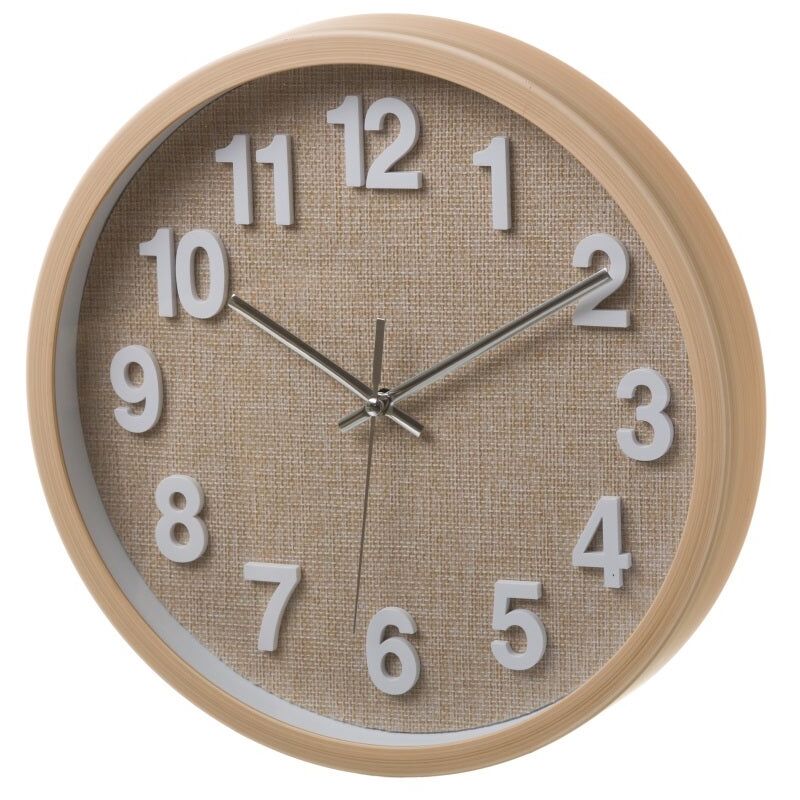 

Reloj de pared beige de plástico de 30 cm
