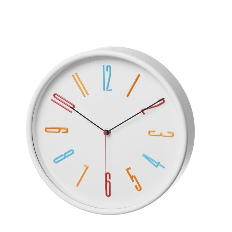 

Reloj de pared blanco de plástico de Ø 30 cm