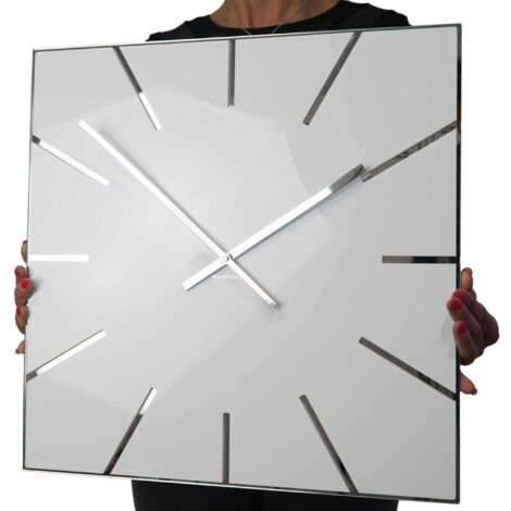 Reloj de pared blanco grande EXACT 50cm