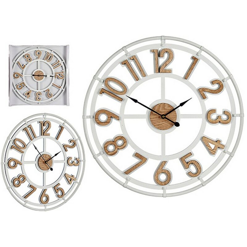 

Reloj de Pared Blanco Marrón Metal MDF (60 x 4 x 60 cm)