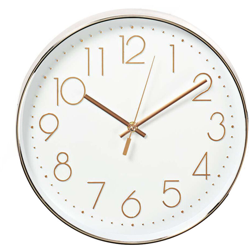 

Reloj de pared blanco y rosa dorado ø30cm (Nedis CLWA015PC30RE)