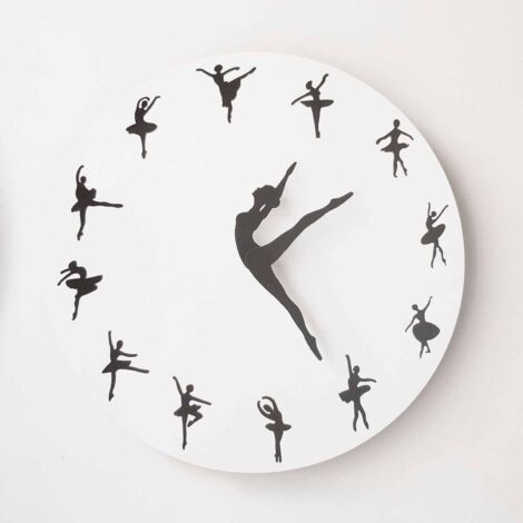 Reloj de pared con forma de bailarina y diseño acrílico silencioso: decoración dinámica para el salón y el dormitorio.