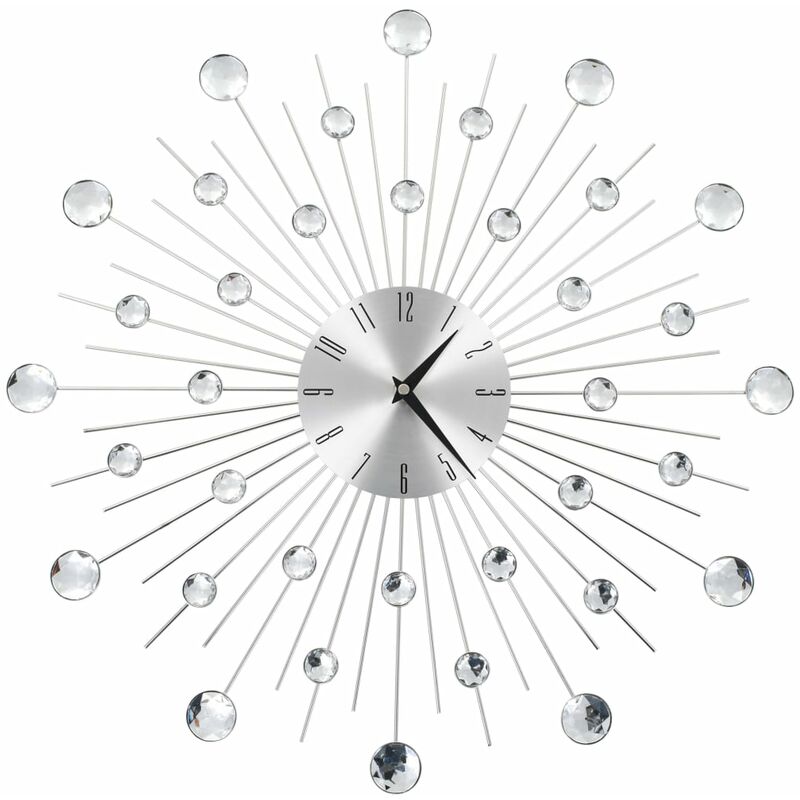

Reloj de pared con movimiento de cuarzo 50 cm diseo moderno - Plateado