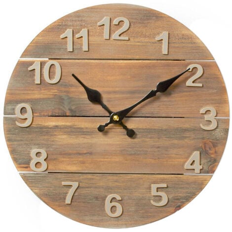 Reloj de pared de madera ø30cm (Nedis CLWA002WD30)