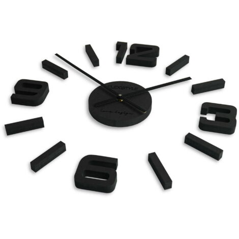 Reloj de pared de madera adhesivo EKO de 75 cm
