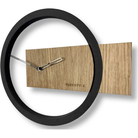 Reloj de pared de madera de roble