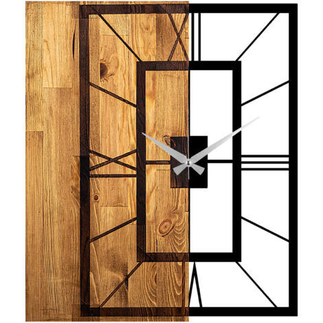 Reloj de pared de madera, decoración natural. Clock Light Nuez Negro