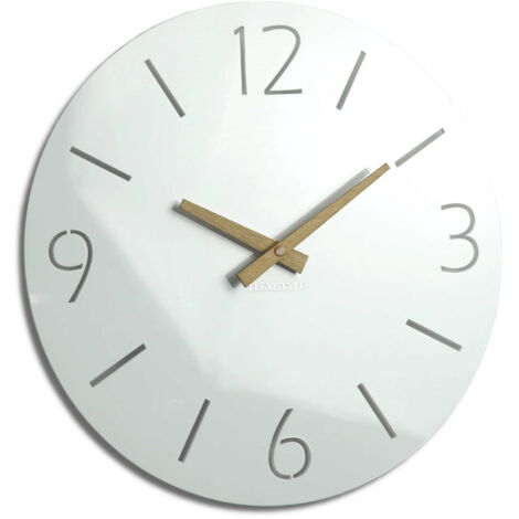 Reloj de pared de madera grande y delgado