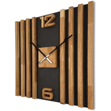 Reloj de pared de madera LAMELE SQ 60 cm