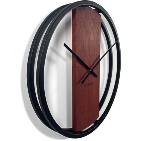 Reloj de pared de madera LOFT OVAL caoba 50 cm