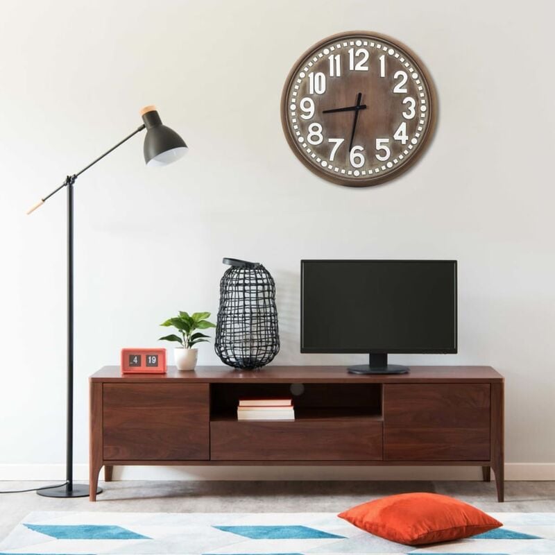 

Reloj de pared de MDF marrón 60 cm