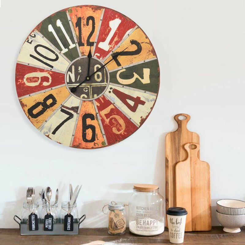 

Reloj de pared de MDF multicolor 60 cm