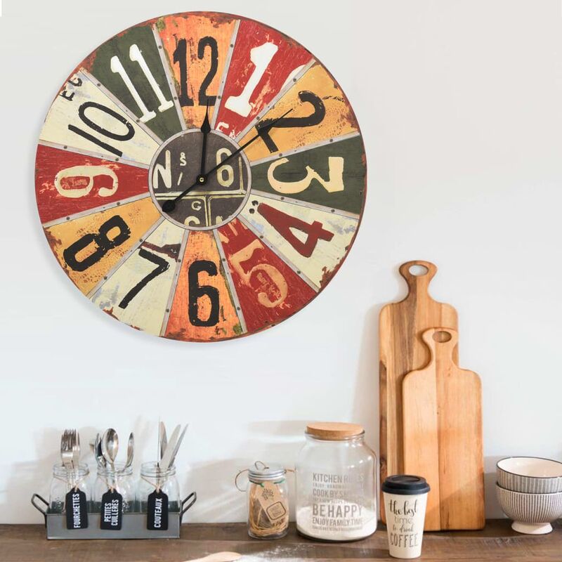 

Reloj de pared de MDF multicolor 60 cm