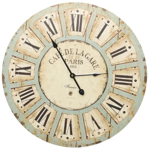 Reloj de pared de MDF multicolor 60 cm vidaXL