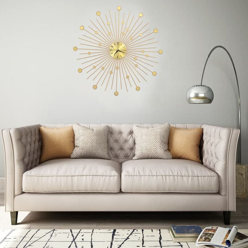 

Reloj de pared de metal dorado 70 cm