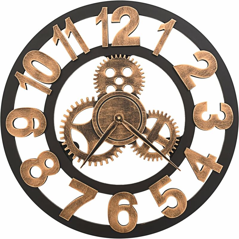 

vidaXL Reloj de pared de metal dorado y negro 58 cm - Oro