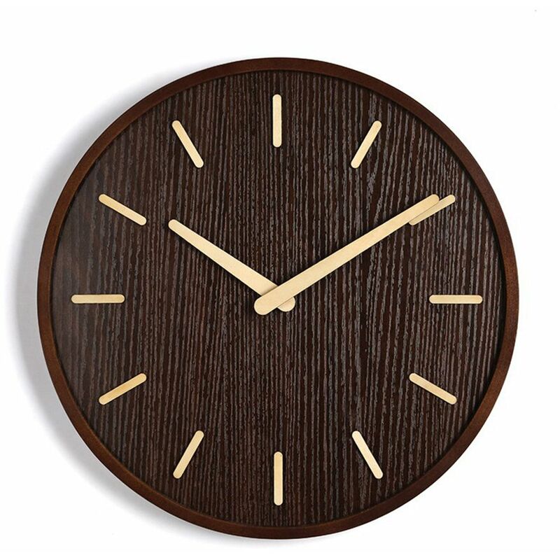 

Reloj de pared decorativo de madera de 14 `` con forma redonda, decoracion colgante de estilo simple para el hogar, dormitorio, sala de estar,