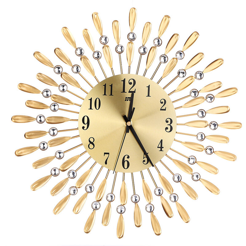 

Reloj de pared decorativo grande con arte de hierro en 3D,para sala de estar dormitorio 3D silencioso reloj de estilo europeo,Dorado, Estilo 5 Dorado