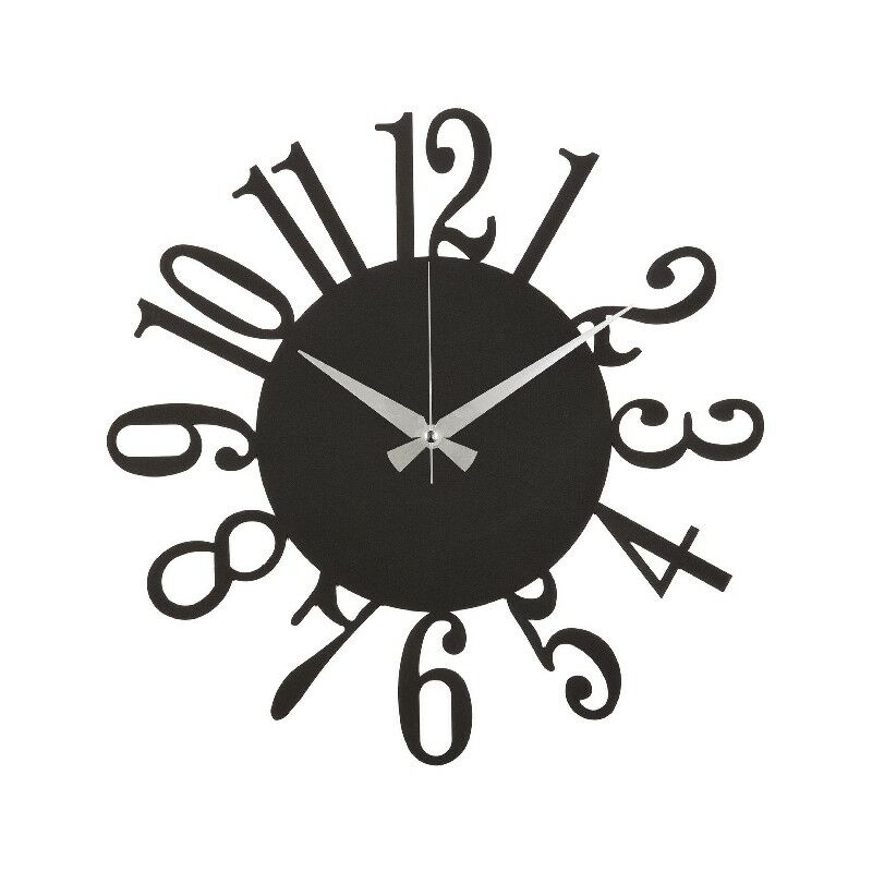 

Reloj de Pared - Decorativo - para Sala de Estar, Dormitorio - Negro en Acero, 50 x 0,2 x 50 cm