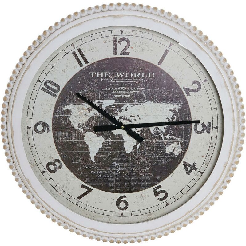 

Reloj de Pared DKD Home Decor Negro Cristal Hierro Mapamundi (60 x 6 x 60 cm)