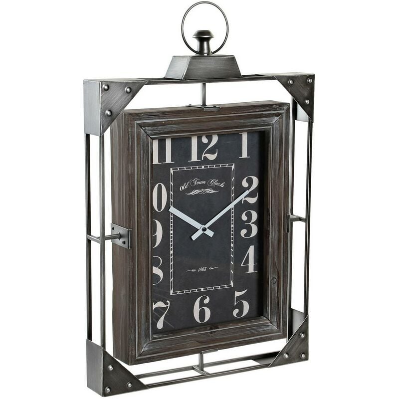 

Reloj de Pared DKD Home Decor Loft Madera Hierro (39 x 6.5 x 61 cm)
