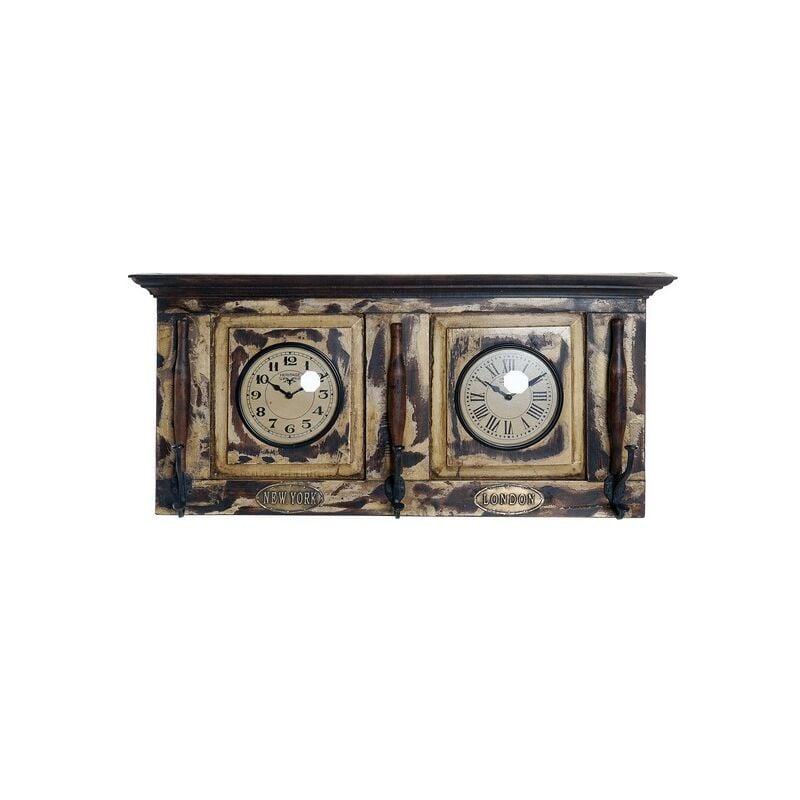 

Reloj de Pared DKD Home Decor London Teca (81 x 15 x 37 cm)