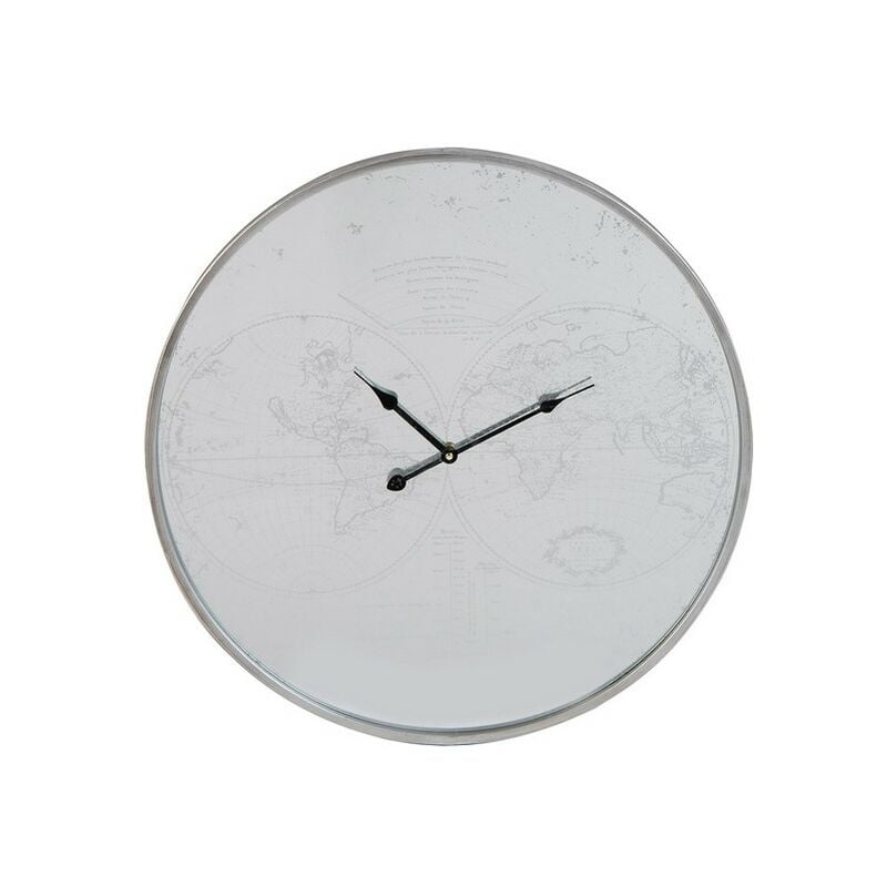 

Reloj de Pared DKD Home Decor Mapamundi Metal Espejo (60 x 4 x 60 cm)