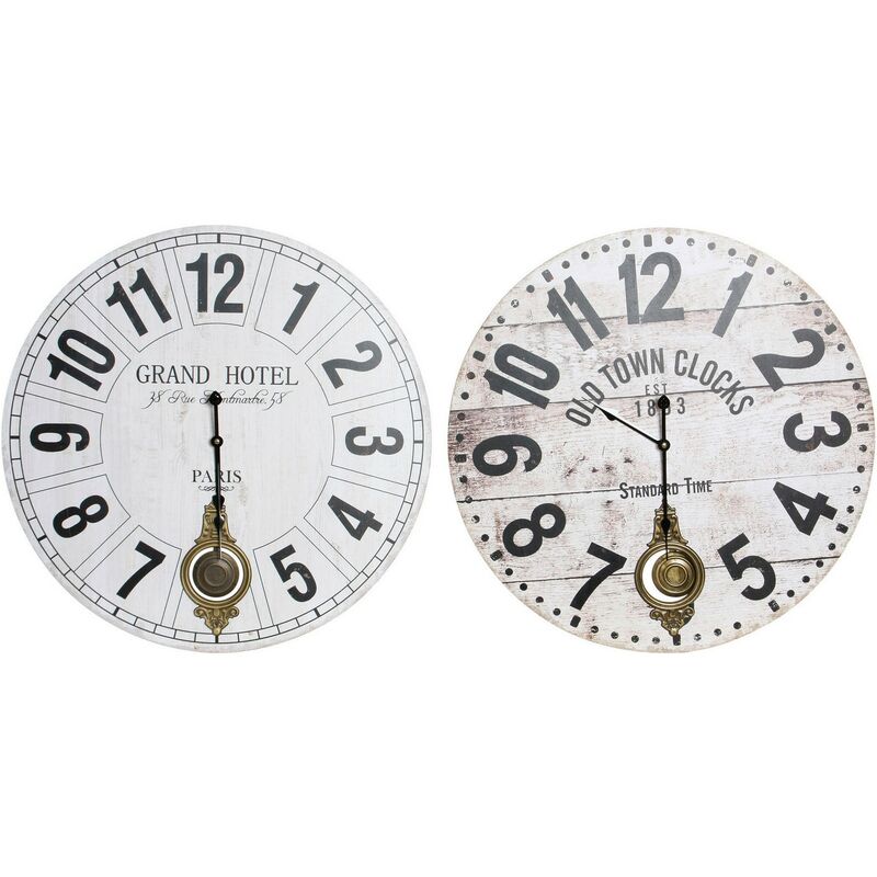 

Reloj de Pared DKD Home Decor Péndulo Metal Madera MDF (2 pcs) (58 x 4 x 58 cm)