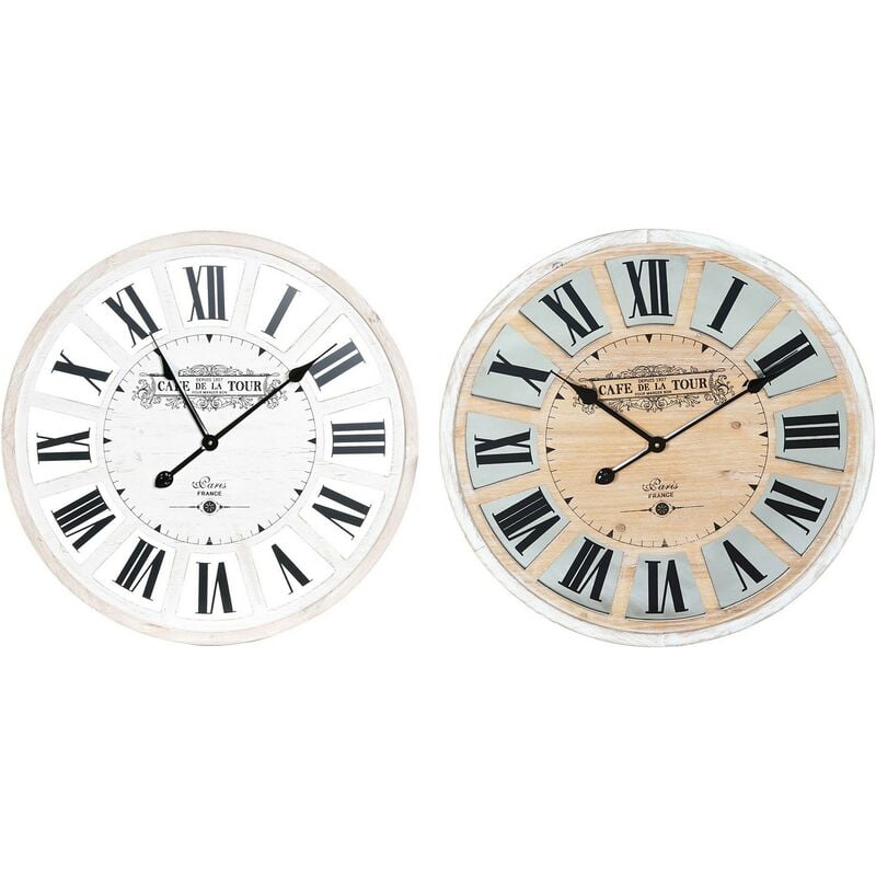 

Reloj de Pared DKD Home Decor Vintage Madera MDF (2 pcs) (60 x 4 x 60 cm)