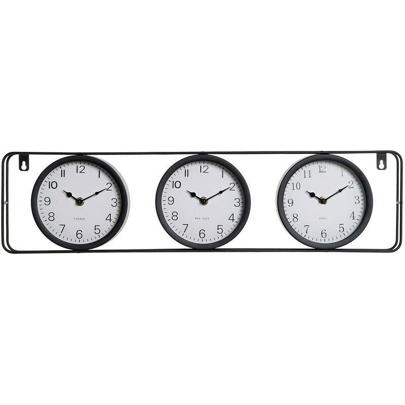 

Reloj de Pared DKD Home Decor Vintage Negro Metal (62 x 4 x 16 cm)