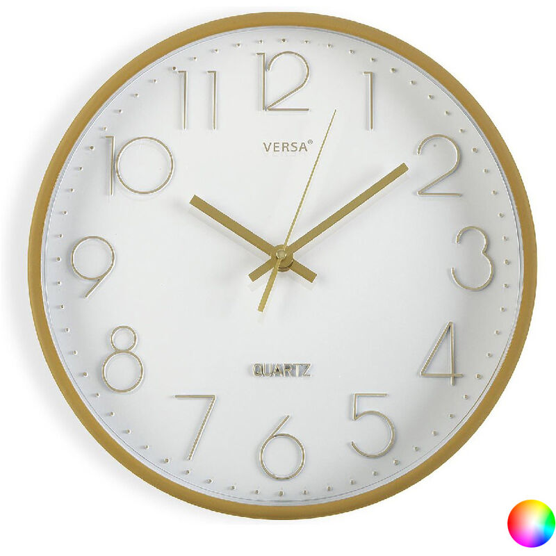 

Reloj de Pared Dorado Plástico (4 x 30 x 30 cm)