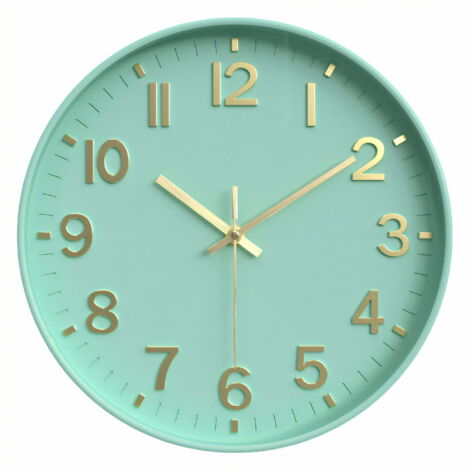Reloj de pared, elegante reloj digital moderno para pared, reloj de baño con segundero silencioso, 30 cm (12 pulgadas)