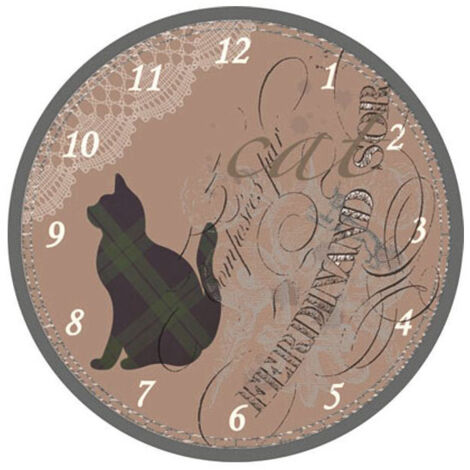 Reloj de pared Gato negro cm 30 Xtra 10883