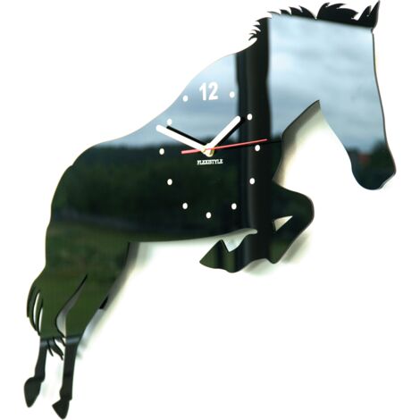 Reloj de pared grande con forma de caballo