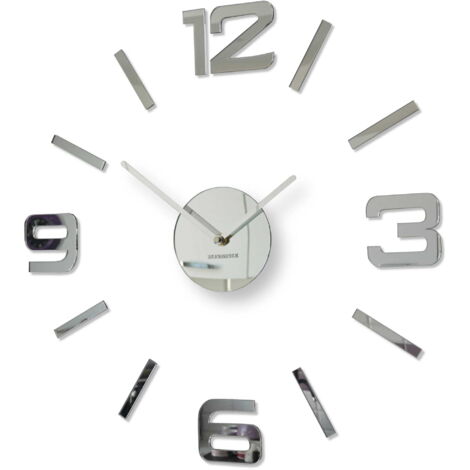 Reloj de pared grande para salón, con espejo, de 50 a 75 cm