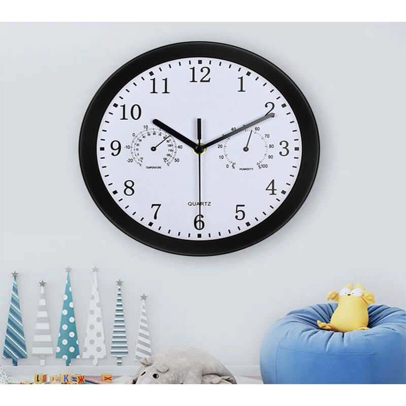 

Reloj de Pared Grande Personalizado Mecanismo Silencioso Sweep sin Reloj de Pared con Números para Hogares y Oficinas，negro