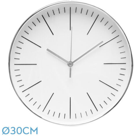 Reloj de pared hera plata 30d movimiento continuo
